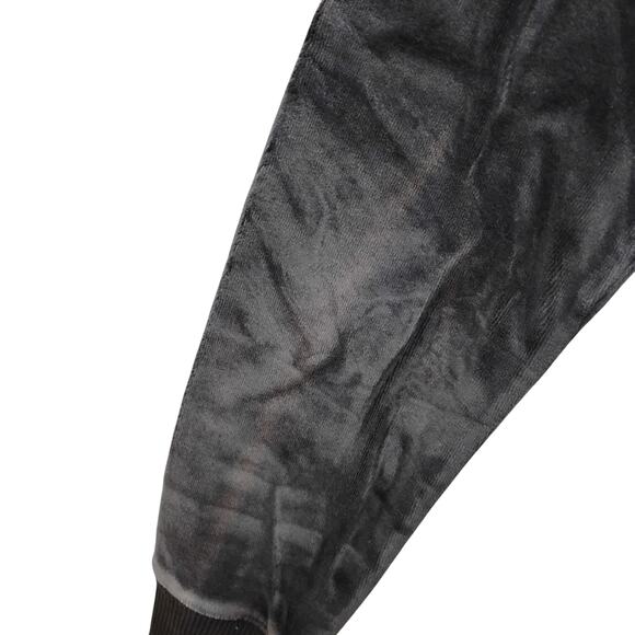 Hollister Velvet Hoodie Size Large Dark Gray Full Zipper Flawed Read Description - Picture 9 of 10